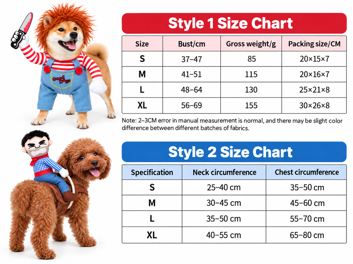 Halloween Pet Costume for Dogs, Funny Adjustable Cosplay Outfit