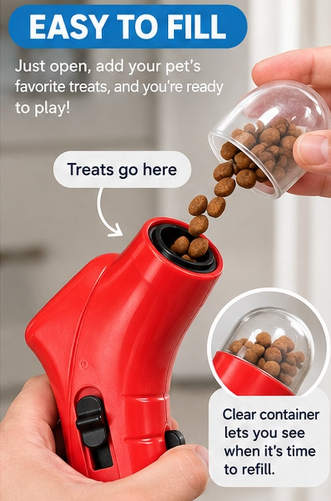 Pet Treat Launcher, Interactive Dog & Cat Training Toy