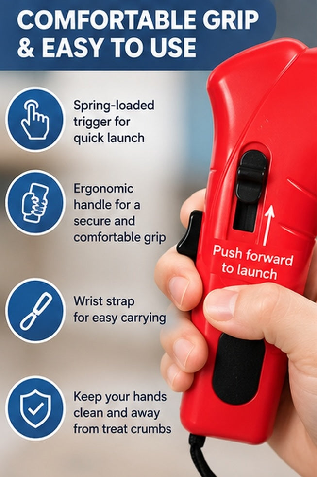 Pet Treat Launcher, Interactive Dog & Cat Training Toy