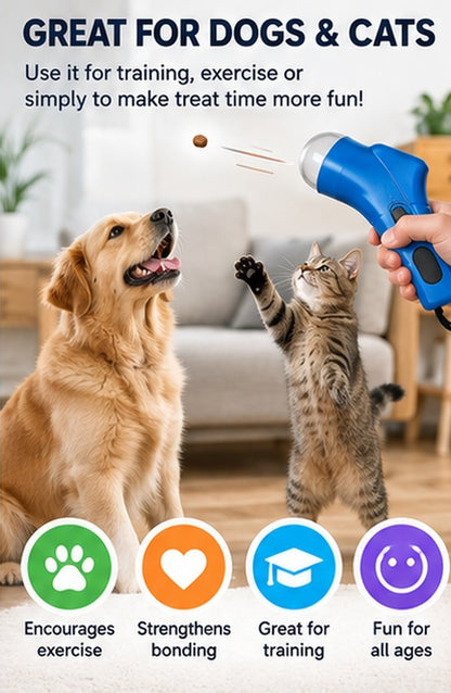 Pet Treat Launcher, Interactive Dog & Cat Training Toy