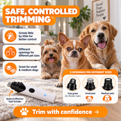 Electric Pet Nail Grinder, Quiet Dog & Cat Nail Trimmer