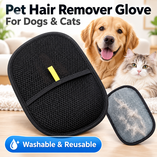 Pet Hair Remover Glove, Deshedding Grooming Mitt for Dogs & Cats
