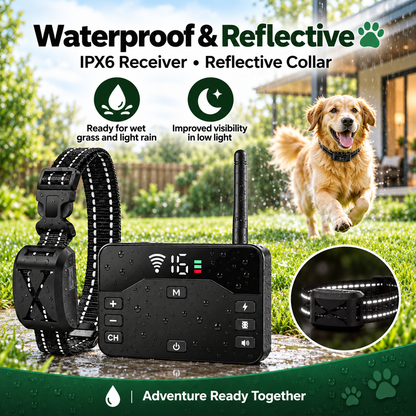 Wireless Dog Fence System with Training Collar, Waterproof Pet Boundary
