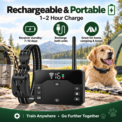 Wireless Dog Fence System with Training Collar, Waterproof Pet Boundary