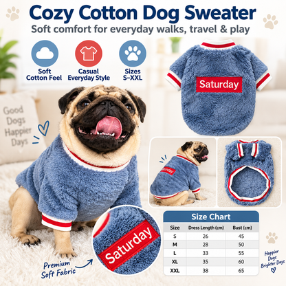Pet Sweater for Dogs, Cotton Casual Dog Clothing