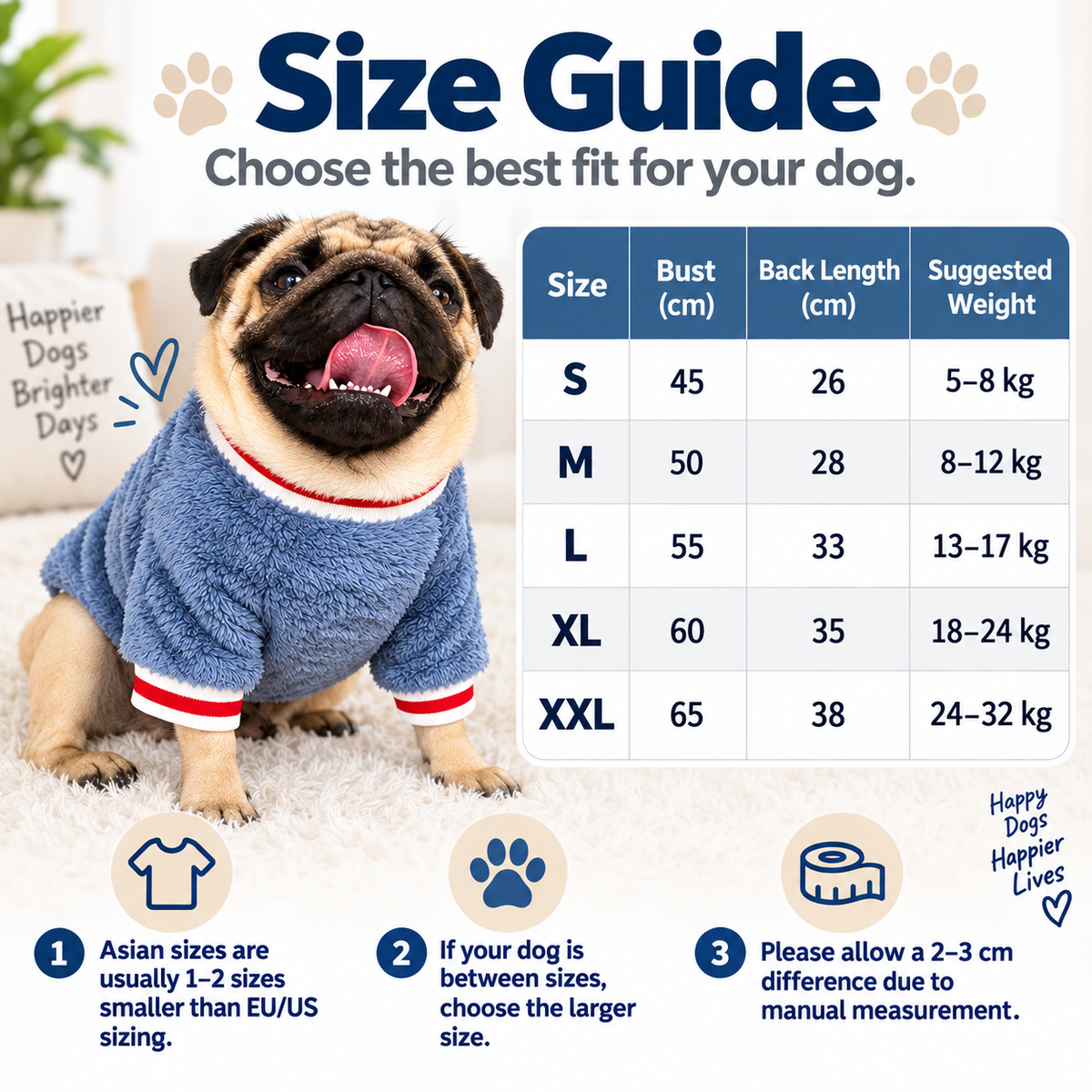 Pet Sweater for Dogs, Cotton Casual Dog Clothing