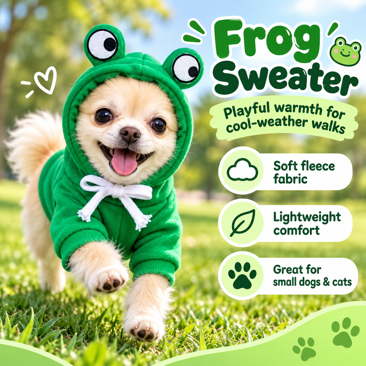 Cute Fruit Dog Hoodie, Warm Fleece Pet Clothes for Small Dogs & Cats