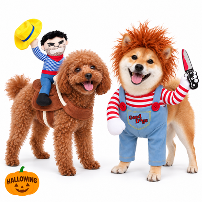 Halloween Pet Costume for Dogs, Funny Adjustable Cosplay Outfit