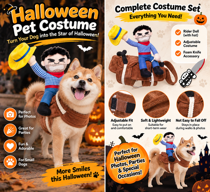 Halloween Pet Costume for Dogs, Funny Adjustable Cosplay Outfit