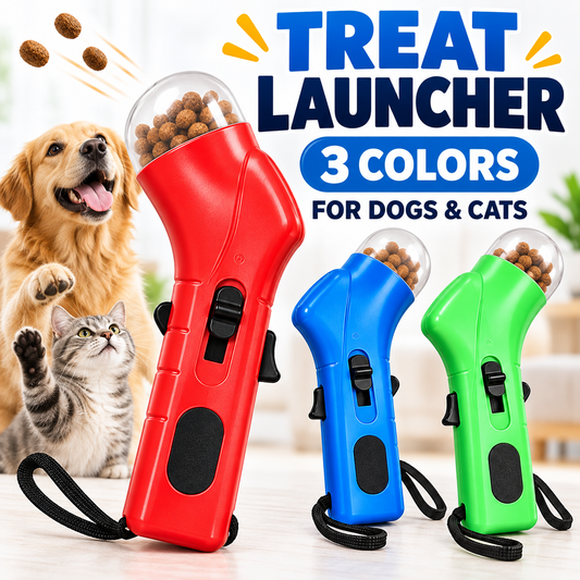 Pet Treat Launcher, Interactive Dog & Cat Training Toy